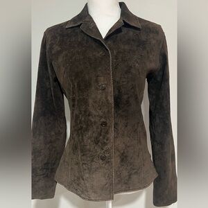 Y2K Margaret Godfrey Brown Leather Jacket